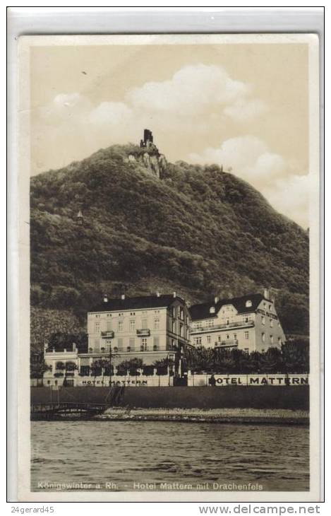 CPSM KONIGSWINTER (Allemagne-Rhénanie Du Nord Westphalie) - Hotel Mattern Lit Drachenfels - Koenigswinter