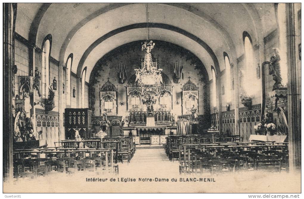 ( CPA 93 )  LE BLANC MESNIL  /  Intérieur De L' Eglise Notre-Dame Du Blanc-Mesnil  - - Le Blanc-Mesnil