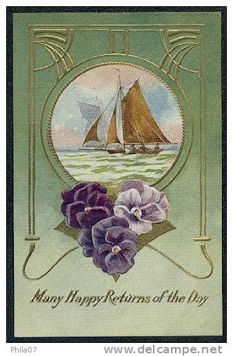 Many Happy Returns Of The Day - Image Of Sailboat - Autres & Non Classés