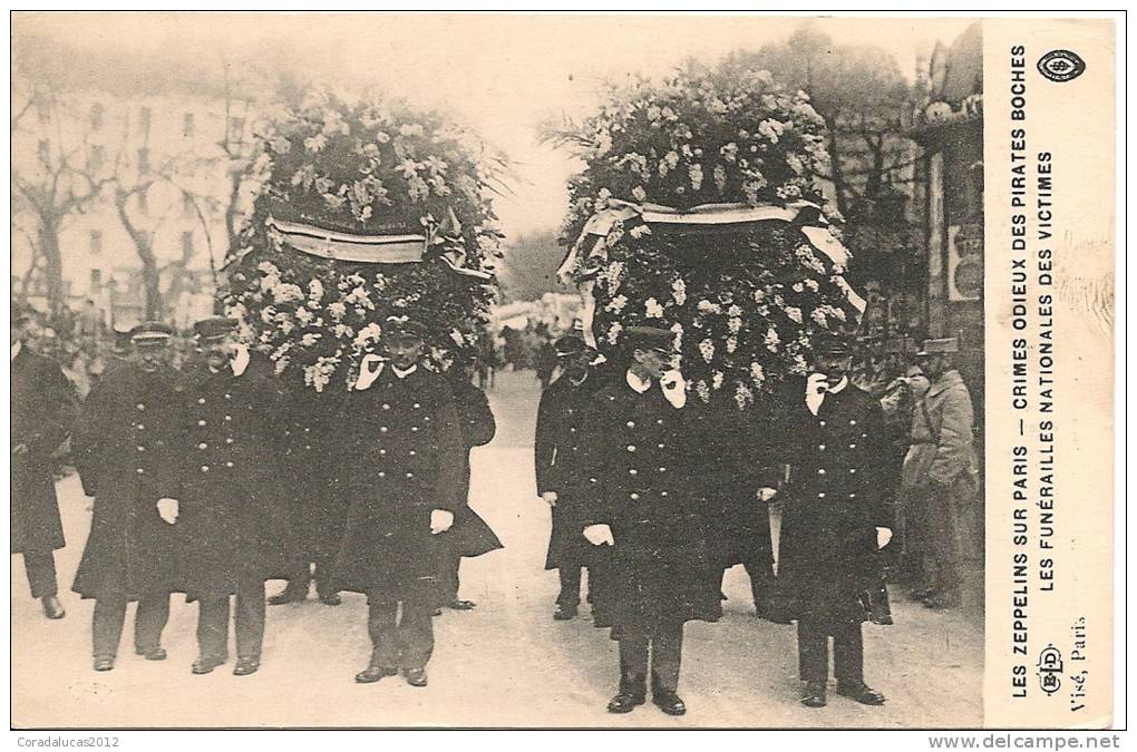 LES ZEPPELINS SUR PARIS--CRIMES ODIEUX DES PIRATES BOCHES---LES FUNERAILLES NATIONALES DES VICTIMES - Funeral