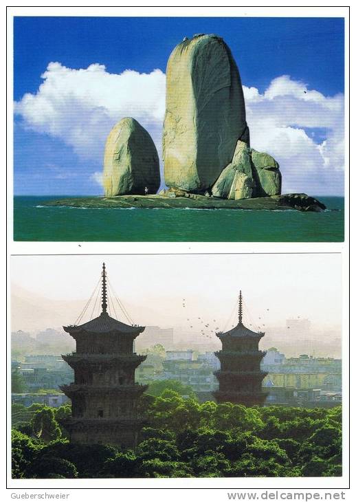 L-CH23 - CHINE Etui Avec 10 Cartes Entiers Postaux Vues Et Paysages Du FUJIAN - Postcards