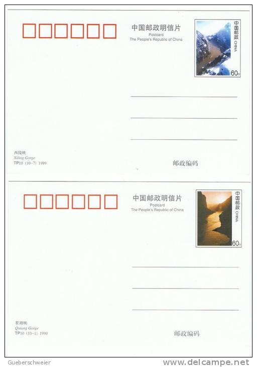L-CH24 - CHINE Etui avec 10 cartes entiers postaux Vues et paysages du YANGTZE