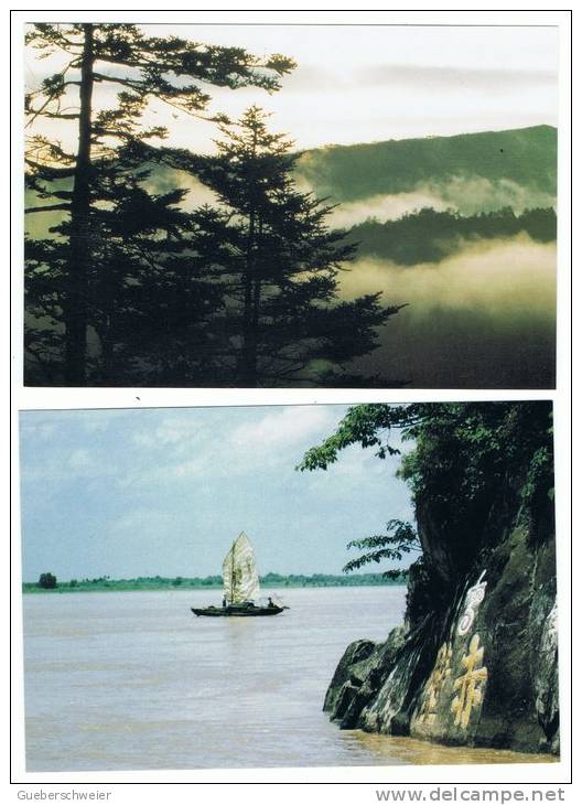 L-CH26 - CHINE Etui Avec 10 Cartes Entiers Postaux Vues Et Paysages De La Province Du HUBEI - Postales