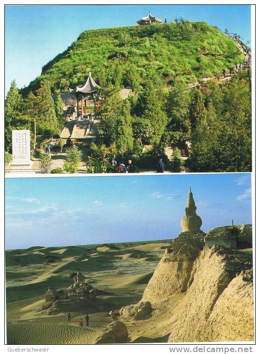 L-CH28 - CHINE Etui Avec 10 Cartes Entiers Postaux Paysages De La Mongolie Intérieure - Postcards