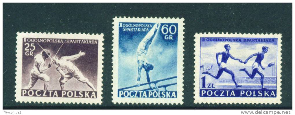 POLAND  -  1954  Spartacist Games  Mounted Mint As Scan - Unused Stamps