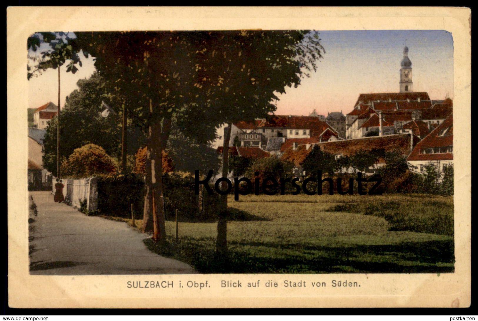 ALTE POSTKARTE SULZBACH IN DER OBERPFALZ BLICK AUF DIE STADT VON SÜDEN Sulzbach-Rosenberg Cpa Postcard Ansichtskarte AK - Sulzbach-Rosenberg