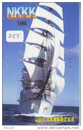 Télécarte Japon * BATEAU VOILIER * Sailing SHIP (255) Phonecard Japan * SCHIFF * Segelschiff * Zeilboot  YACHT - Barche