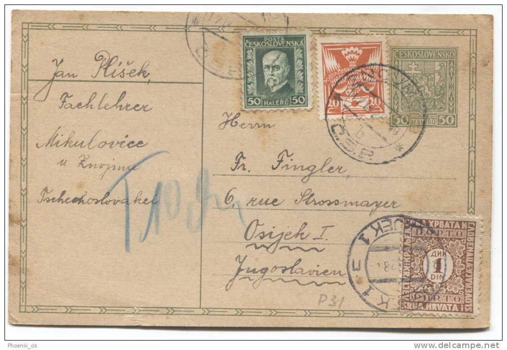 CZECH REPUBLIC - Porto Supplement Kingdom Of Yugoslavia, 1928. - Ansichtskarten