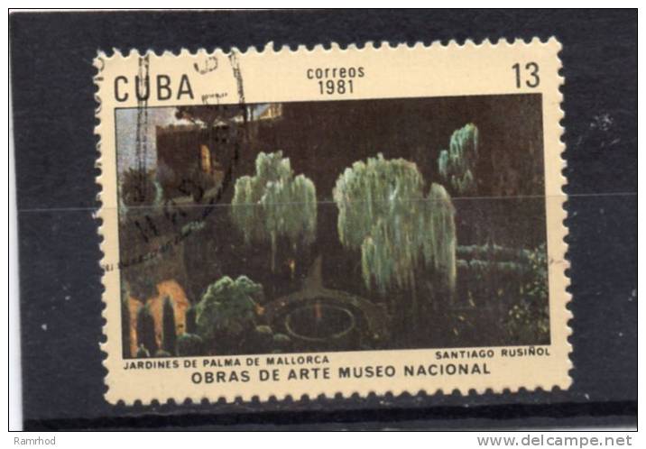 1981 National Museum Paintings  - 13c. - "Gardens Of Palma De Mallorca" (Santiago Rusinol) CTO - Used Stamps