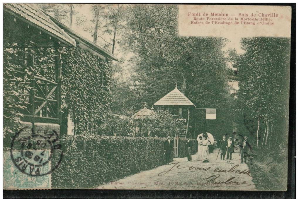 Cpa De 1905  Foret De Meudon.  Bois De Chaville, Animée - Meudon