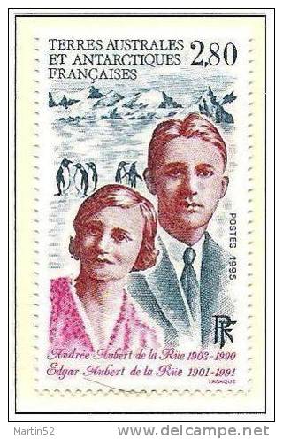 T.A.A.F. 1995: Michel-No. 333 Andrée & Edgar Aubert De La Rüe ** MNH (cote 1.50 Euro) - Explorateurs & Célébrités Polaires