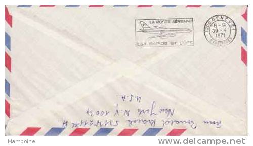 ONU ~ 1971   Enveloppe 1° Vol Aerien  Swissair  New York Genève Par 747 - Cartas & Documentos