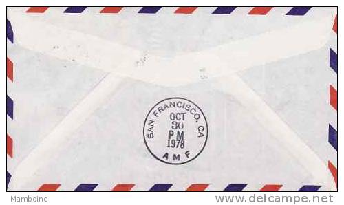 ONU ~30 Octobre  1978   Enveloppe 1° Vol Aérien   New York . San Francisco - Cartas & Documentos