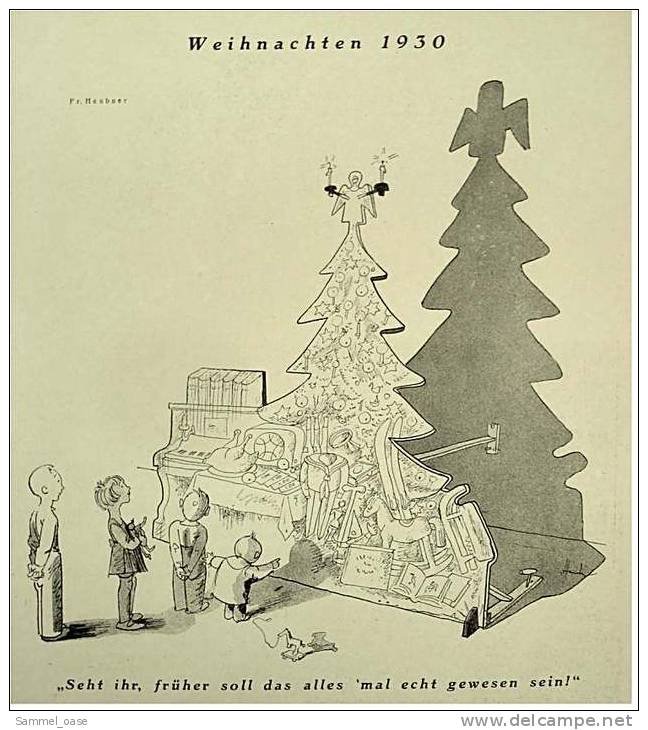 1930 Jugend Zeitschrift München  - Mit : Achtung Weihnachtsbäume Naturgetreu , Weihnachtspoesie Mit 100 % - Autres & Non Classés