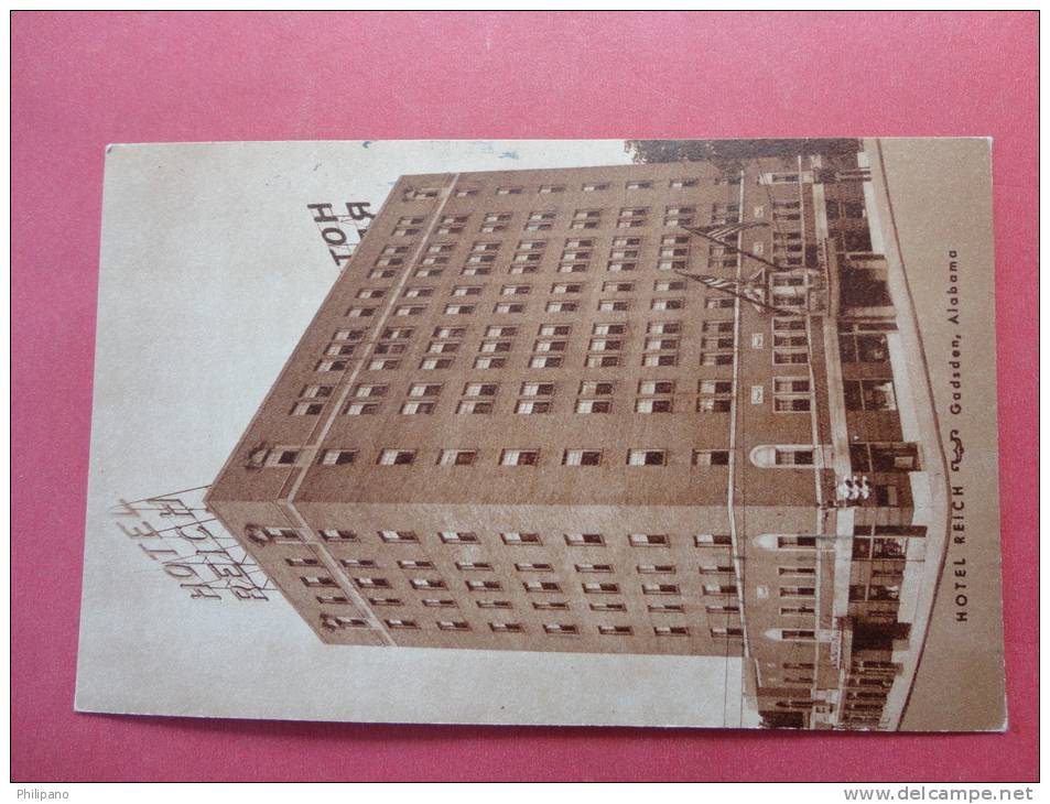 Gadsden Al  Hotel Reich 1948 Cancel  Ca 1910 -        ----- - ---  ------ Ref 631 - Other & Unclassified