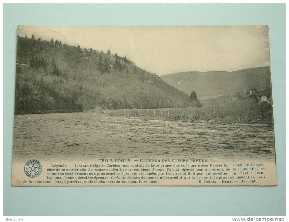 Rochers Des Coeurs Fendus / Anno 1921 ( Zie Foto Voor Details ) !! - Trois-Ponts