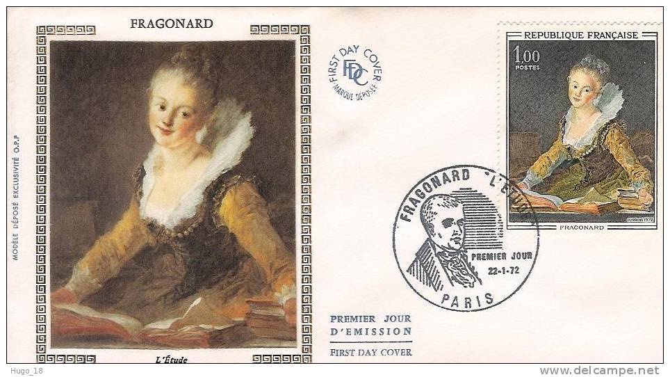 FDC  France 1972: Tableau De Fragonard  L'Etude - Impresionismo