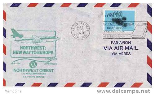 ONU ~ 1979  N° 287  Enveloppe Vol Aerien   New York  Stockholm - Lettres & Documents
