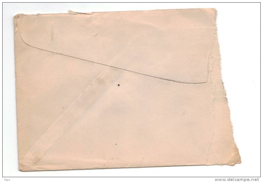 Fragment D´enveloppe Timbrée Avec Flamme FLIER, De 1952, De Philadelphie Pour La France, Avec  Timbre Perforé, N°375 - Poststempel