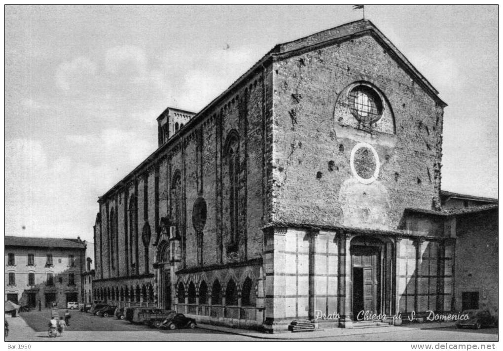 Cartolina D´epoca  " PRATO - Chiesa Di S.Domenico " - Prato