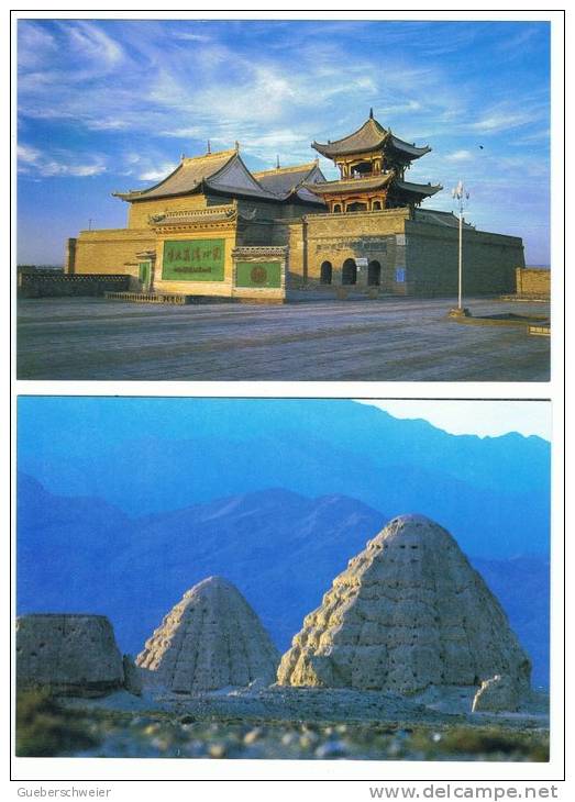 L-CH32 - CHINE Etui avec 10 cartes entiers postaux Paysages du Ningxia