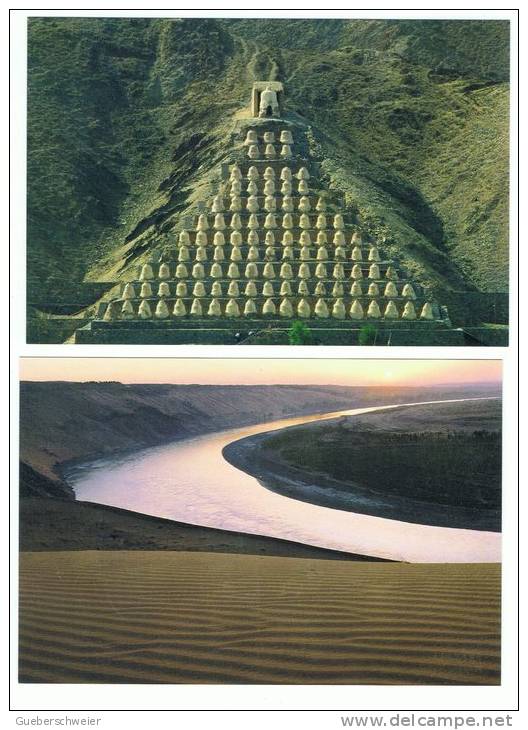 L-CH32 - CHINE Etui avec 10 cartes entiers postaux Paysages du Ningxia