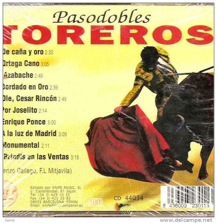 Pasodobles Toreros  //  EL MAESTRO  LORENDO GALLEGO  /  BANDA TAURINA - Autres - Musique Espagnole
