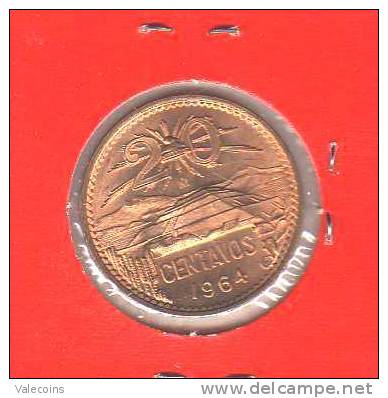 MESSICO MEXICO MEXIQUE - 20 CENTAVOS 1964 Bronze - KM 440 UNC SPL From Roll - Coin Great 28 Mm - México