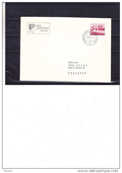 Pro Juventute - Pro Patria - Suisse - Lettre De 1952 - Poste Automobile - Lettres & Documents