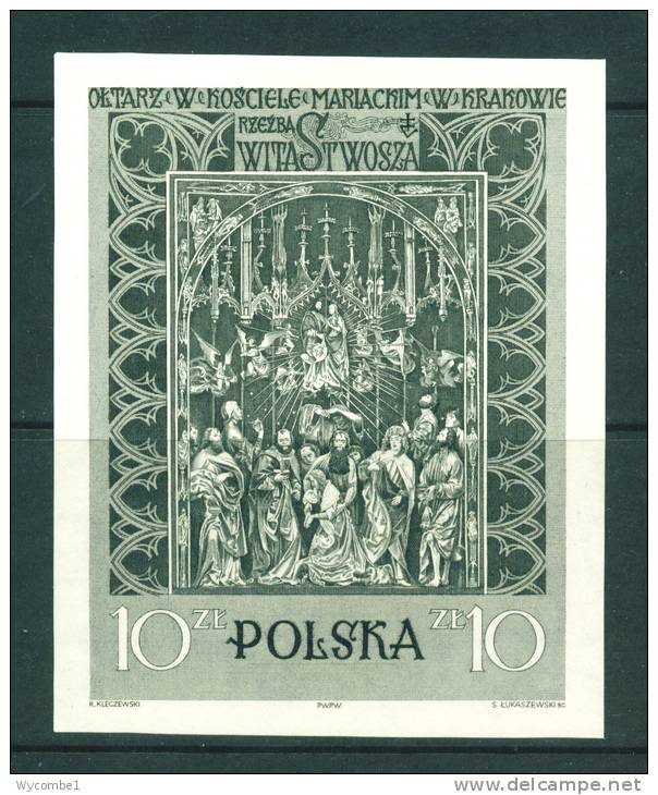 POLAND  -  1960  Wood Carvings  Miniature Sheet  Mounted Mint  As Scan - Neufs