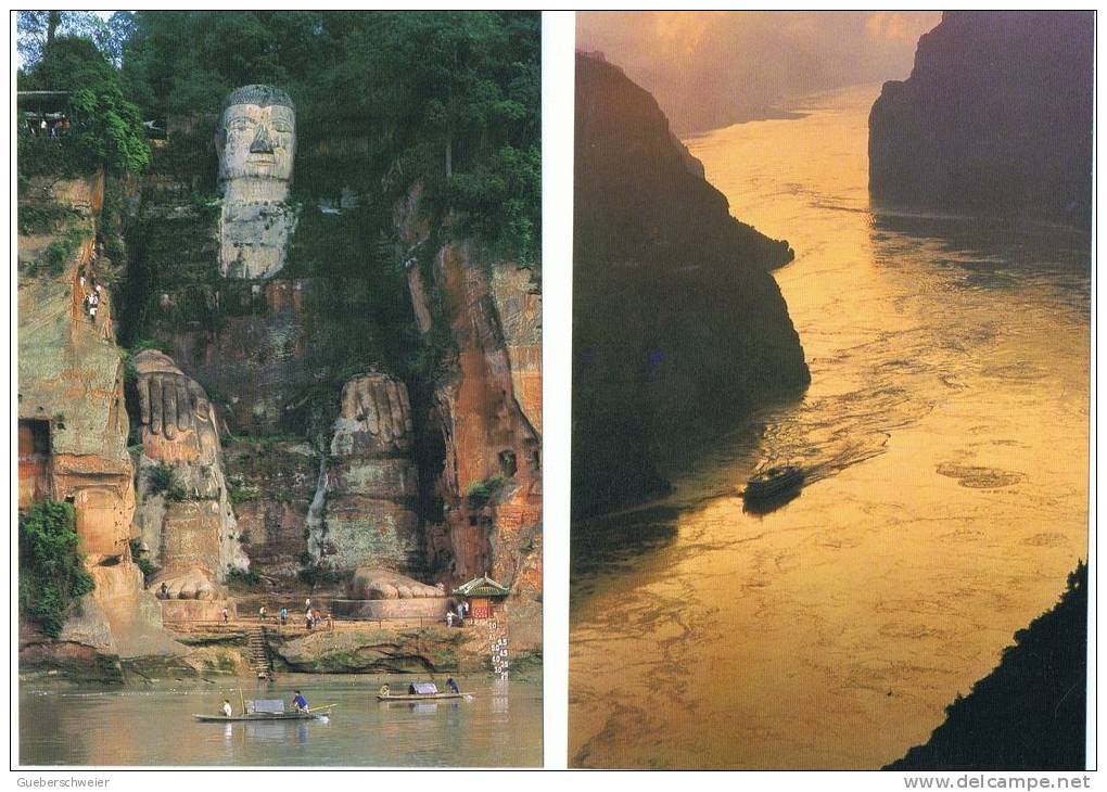 L-CH35 - CHINE Etui Avec 10 Cartes Entiers Postaux Paysages Du SICHUAN - Cartes Postales