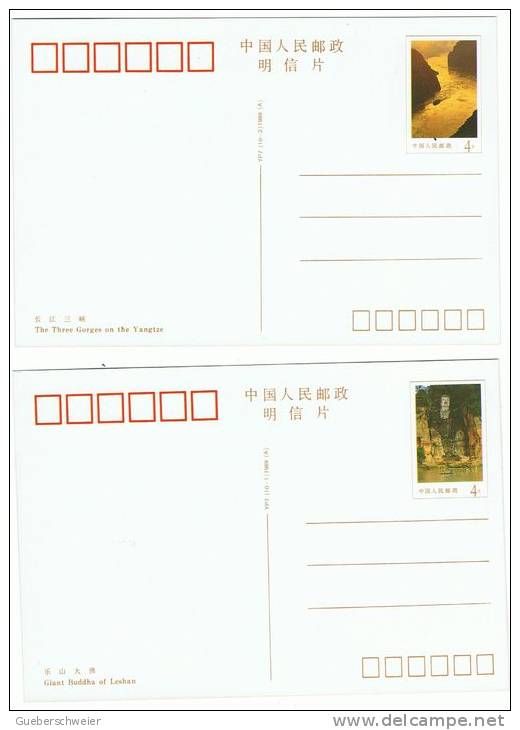 L-CH35 - CHINE Etui Avec 10 Cartes Entiers Postaux Paysages Du SICHUAN - Cartes Postales