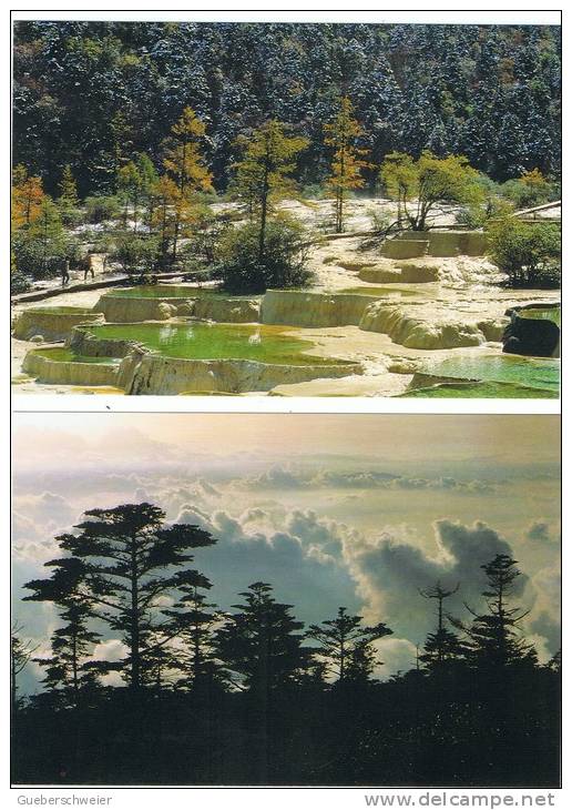 L-CH35 - CHINE Etui avec 10 cartes entiers postaux Paysages du SICHUAN