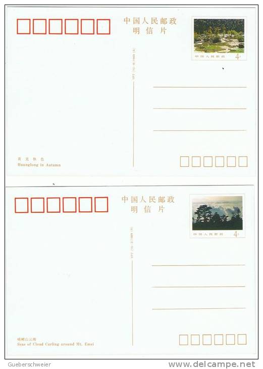 L-CH35 - CHINE Etui avec 10 cartes entiers postaux Paysages du SICHUAN