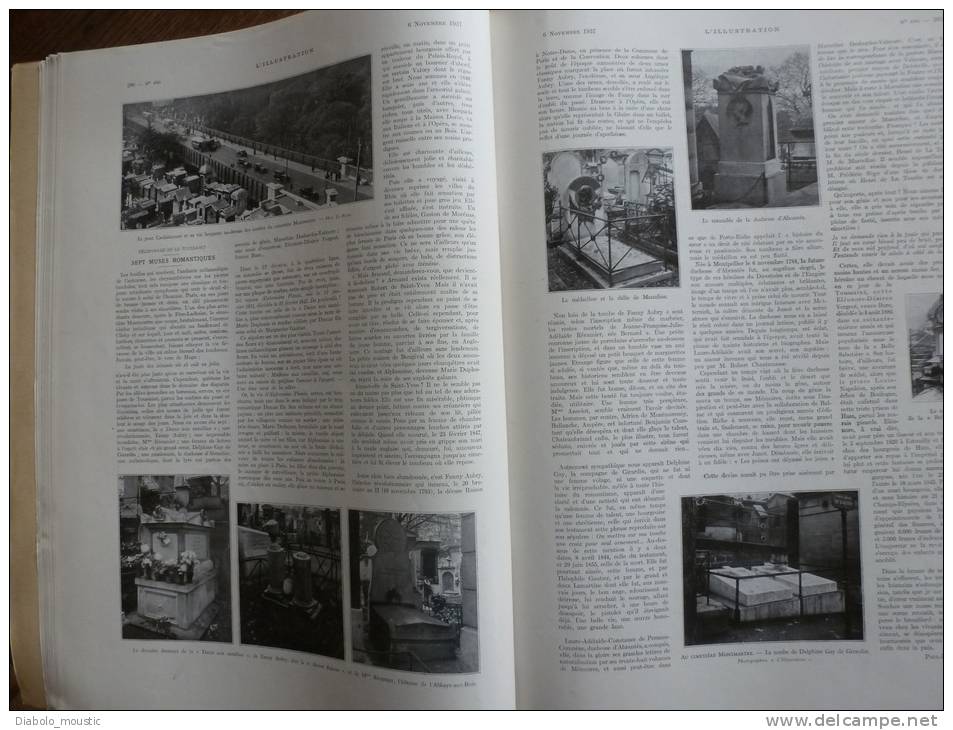N° 4940 du  6 -11- 1937 :  ASTURIES  Franco,Aranda et Davila; MUSSOLINI ;Château de SULLY ; Tombes romantiques; CITEAUX