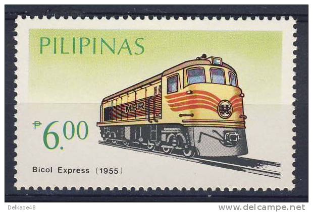 Philippines Pilipinas 1984 Mi 1641 ** Bicol Express (1955) /  Diesellokomotive - Schienenfahrzeuge - Treinen