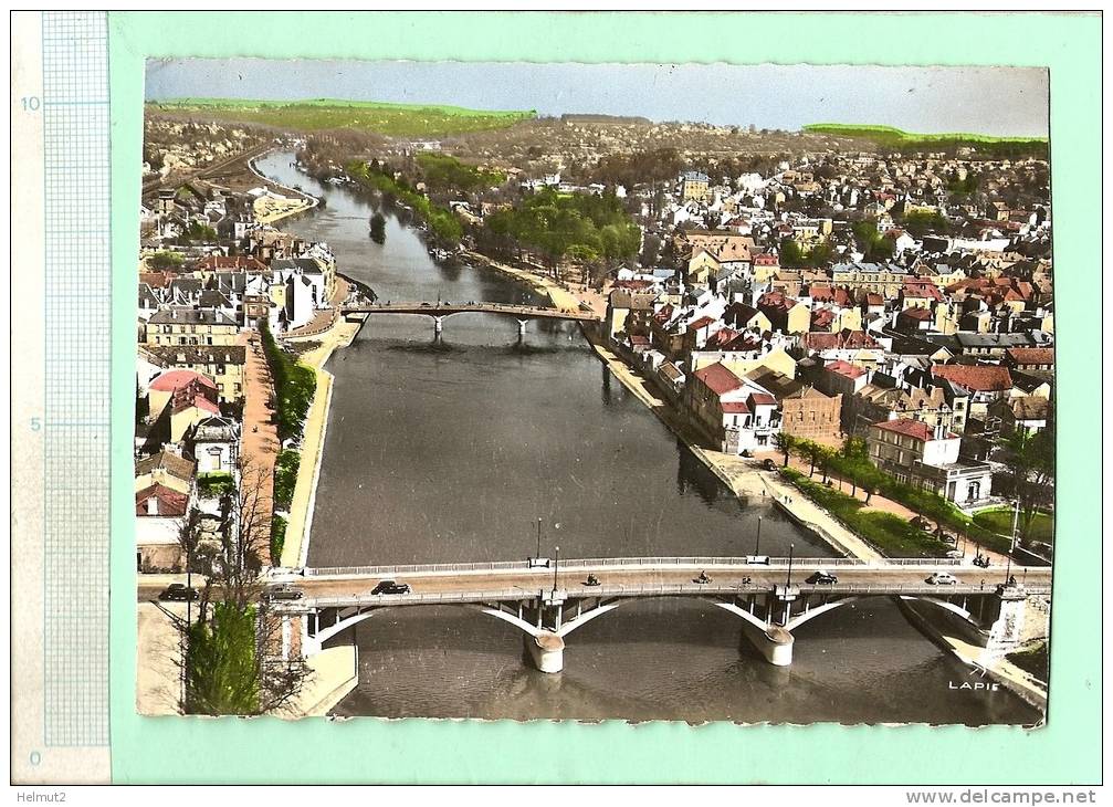 MV460- LAGNY THORIGNY (Seine-et-Marne) Les Ponts Vue D'ensemble (voir Détails 2scan) RARE Vue Aérienne écrite Colorisée - Lagny Sur Marne