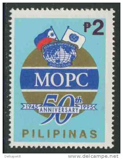 Philippines Pilipinas 1995 Mi 2541 ** Anniversary Emblem - 50th Ann. Manila Overseas Press Club - MOPC / Presseklub - Schrijvers