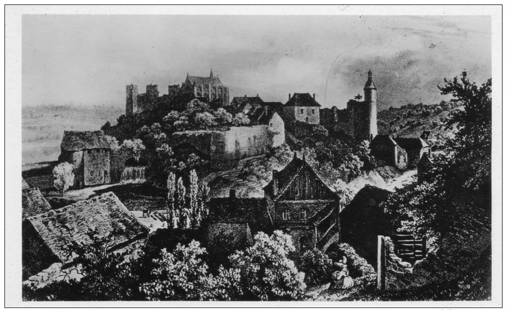 CPA..BOURBON L'ARCHAMBAULT...VUE GENERALE DES RUINES..LA SAINTE CHAPELLE...PRIX: 1,45 € - Bourbon L'Archambault