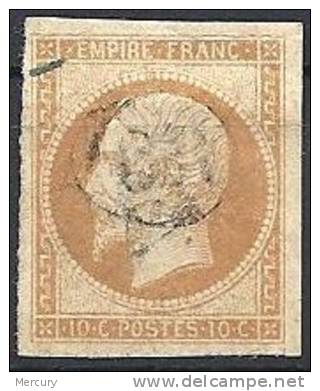 FRANCE - 10 C. Type I Oblitéré OR Dans Un Cercle - 1853-1860 Napoléon III