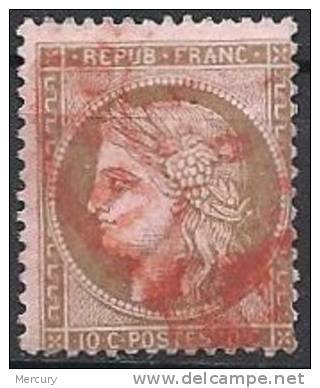 FRANCE - 10 C. Oblitération Rouge TB - 1871-1875 Cérès