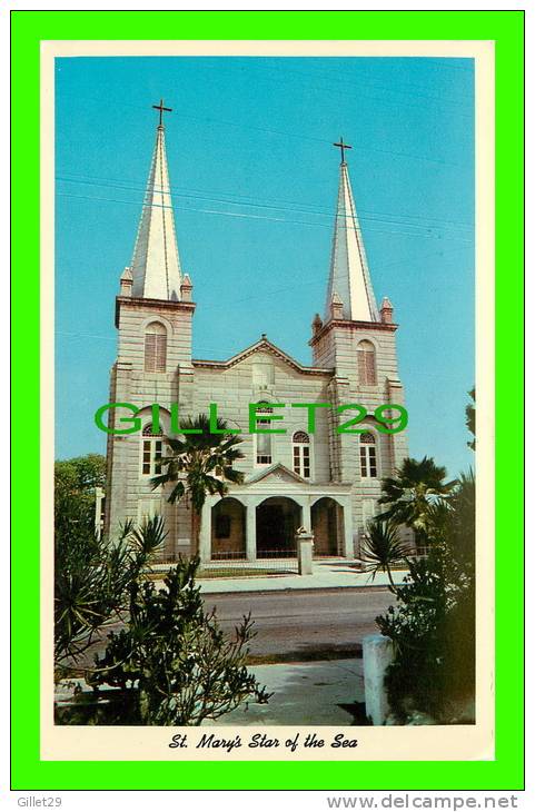 KEY WEST, FL - THE BASILICA ST MARY'S STAR OF THE SEA - GULF STREAM CARD - - Key West & The Keys