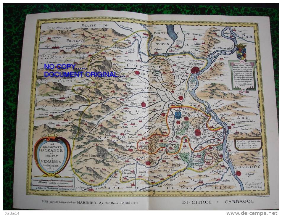 VIEUX PAYS DE FRANCE -  ORANGE - VENAISSIN  (Vaucluse - Région  Provence-Alpes-Côte-d'Azur ...) - Topographical Maps