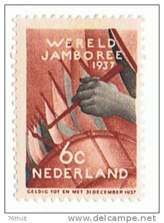 1937- NEDERLAND Pays-Bas - JAMBOREE INTERNATIONAL - Drapeaux - Yvert Et Tellier N° 293 - Neufs