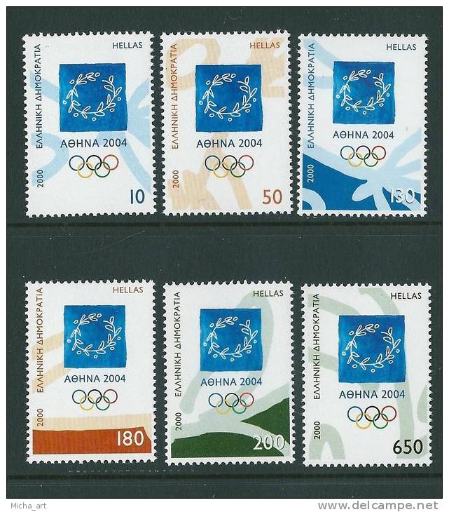 Greece / Grece / Griechenland / Grecia Issue Of 2000 For The Athens Olympic Games 2004 Set MNH S0928 - Sommer 2004: Athen