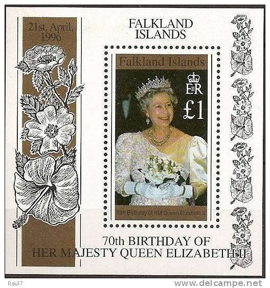 Falkland 1996 - 70e Ann Reine Elisabeth II - BF *** (MNH) - Falkland