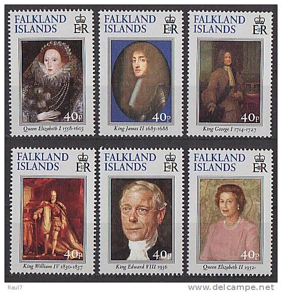 Falkland 2000 - Rois Et Reines D'Angleterre - 6v *** (MNH) Rare - Falkland