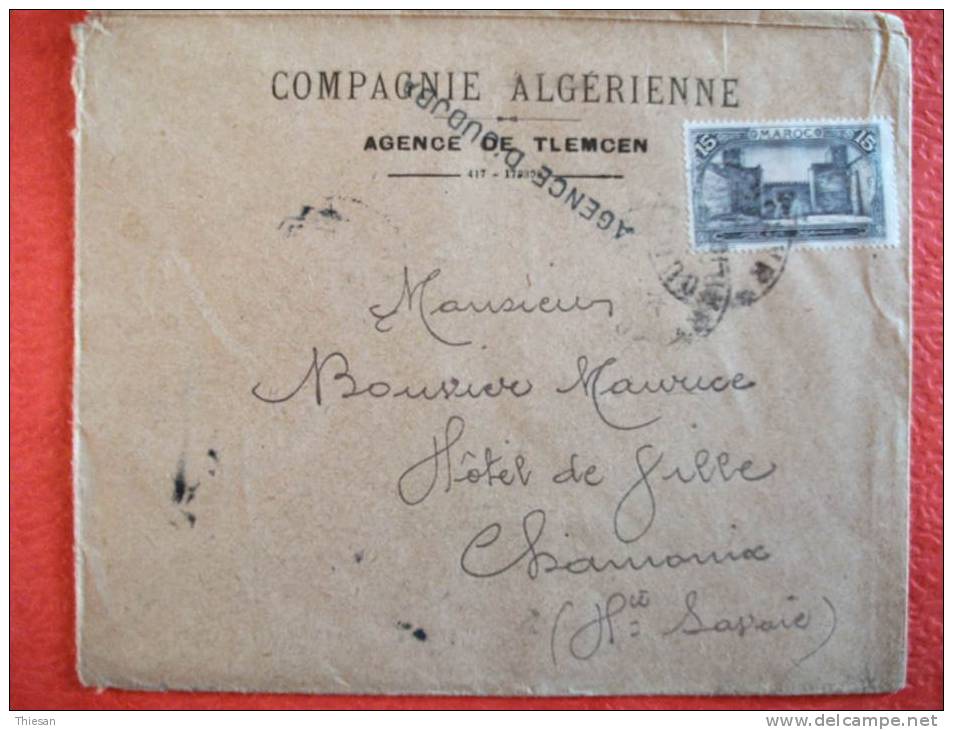 Maroc Morocco Lettre Oujda 1921 Tarif Imprimés Banque Bank Cover - Lettres & Documents