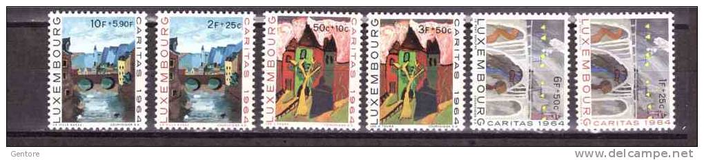 LUXEMBOURG 1964 Caritas Views  Michel Cat N° 703/08  Absolutely Perfect MNH - 1965-91 Jean