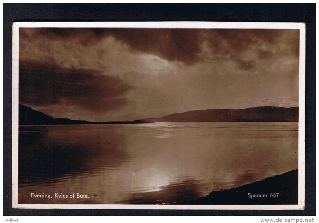 RB 879 - 1939 Real Photo Postcard Evening Kyles Of Bute Argyllshire Scotland - Argyllshire